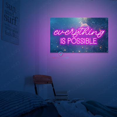 Everything Is Possible Art Work Neon Sign UV Printing Led Light