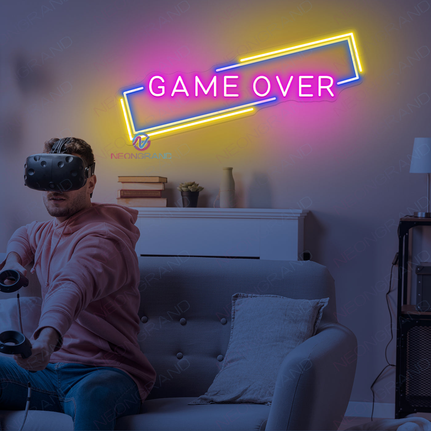 Game Over Neon Sign Game Room Led Light