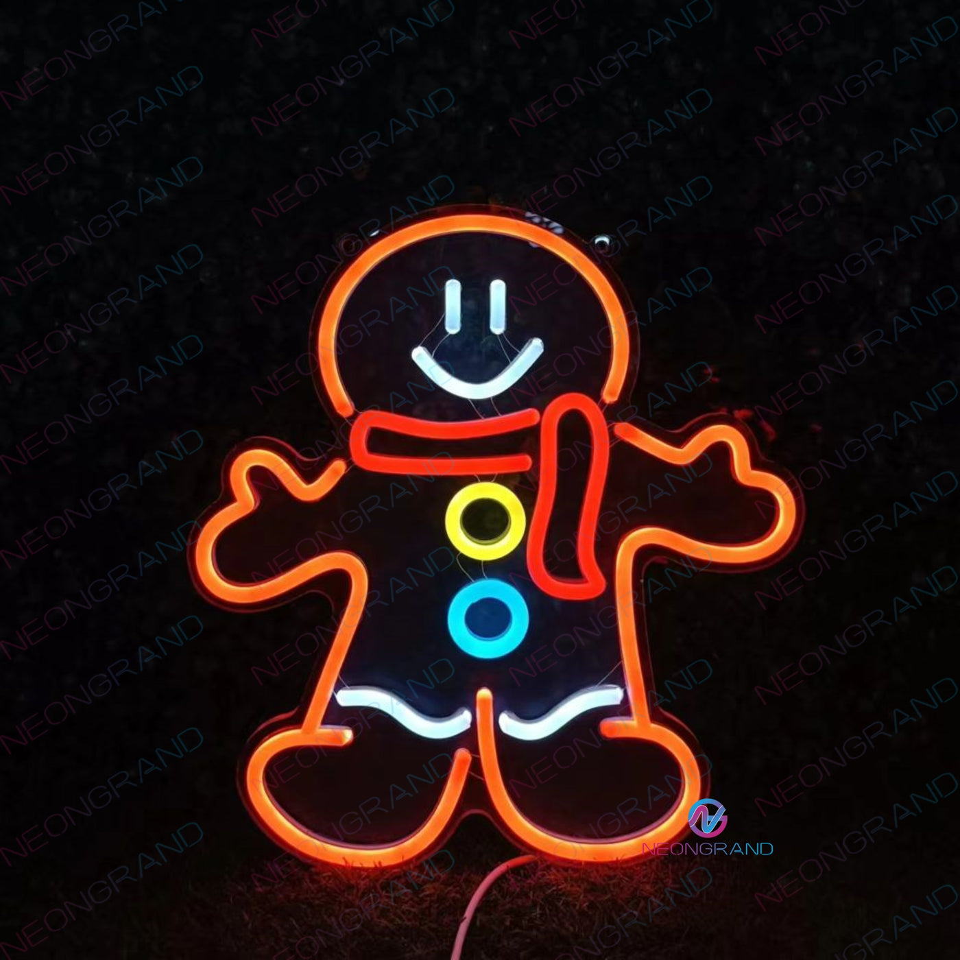 Gingerbread Man Neon Sign USB Led Ligt