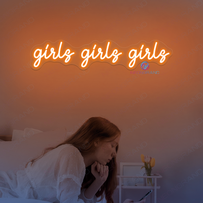 Girls Girls Girls Neon Sign Pink LED Light