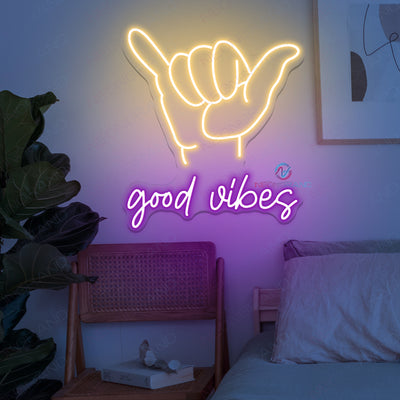 Good Vibes Neon Sign Hand Led Light