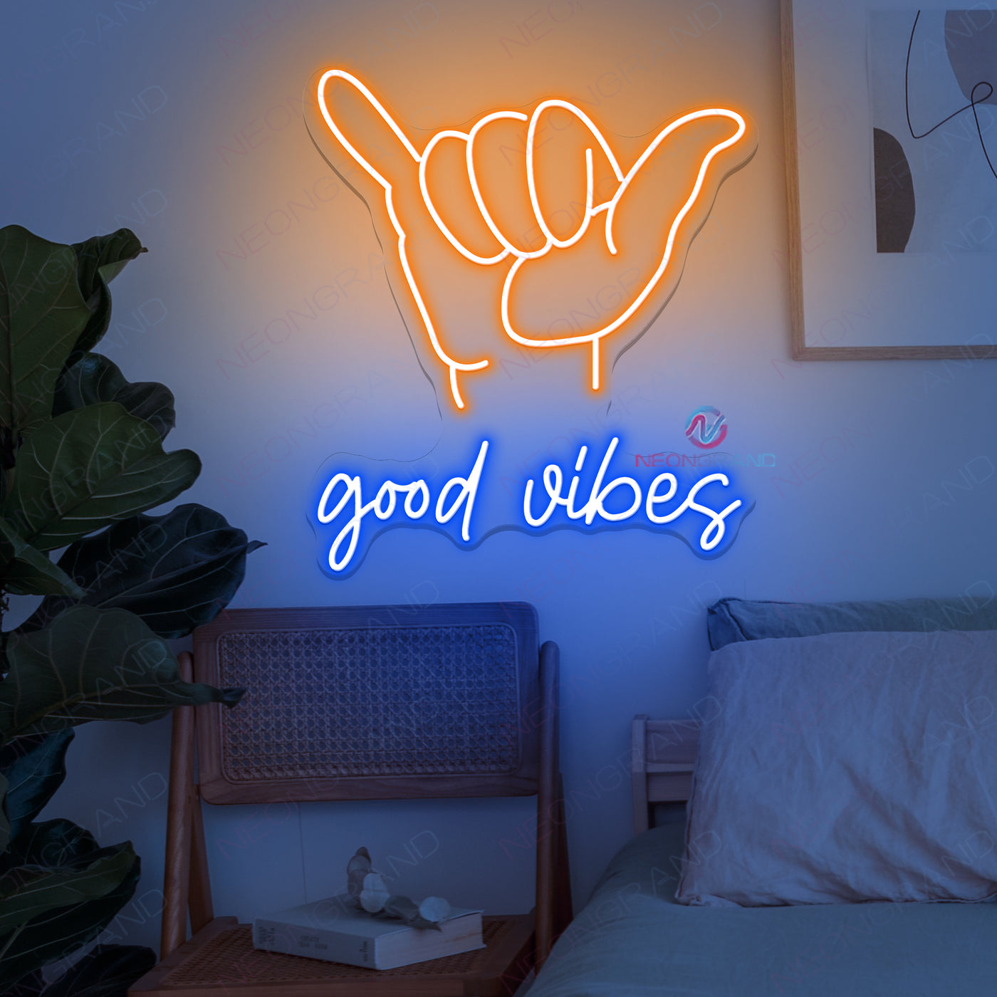 Good Vibes Neon Sign Hand Led Light