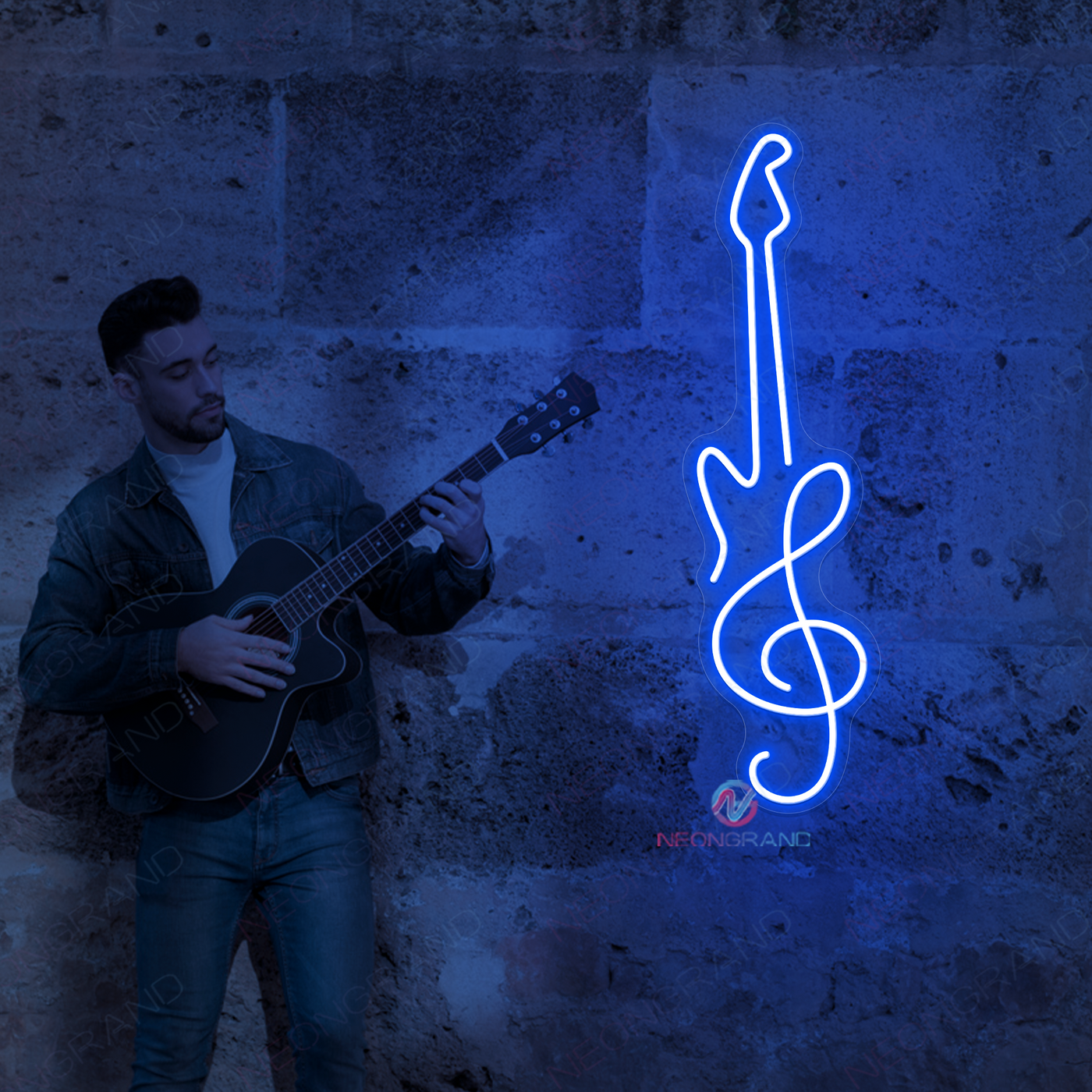 Guitar Neon Sign Music Vintage Led Light