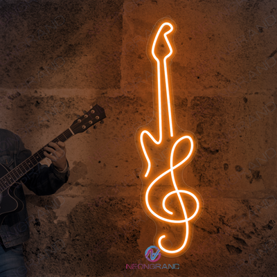 Guitar Neon Sign Music Vintage Led Light