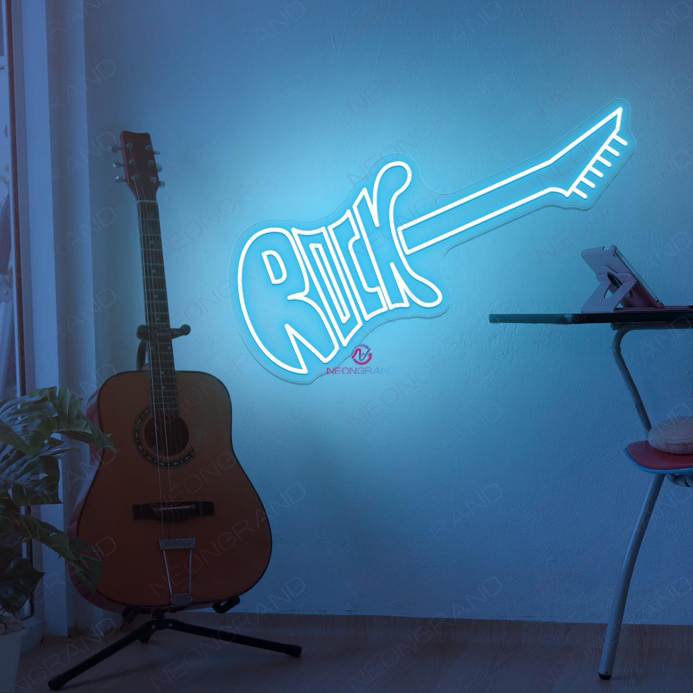 Guitar Rock Neon Sign Music Electronic Led Light