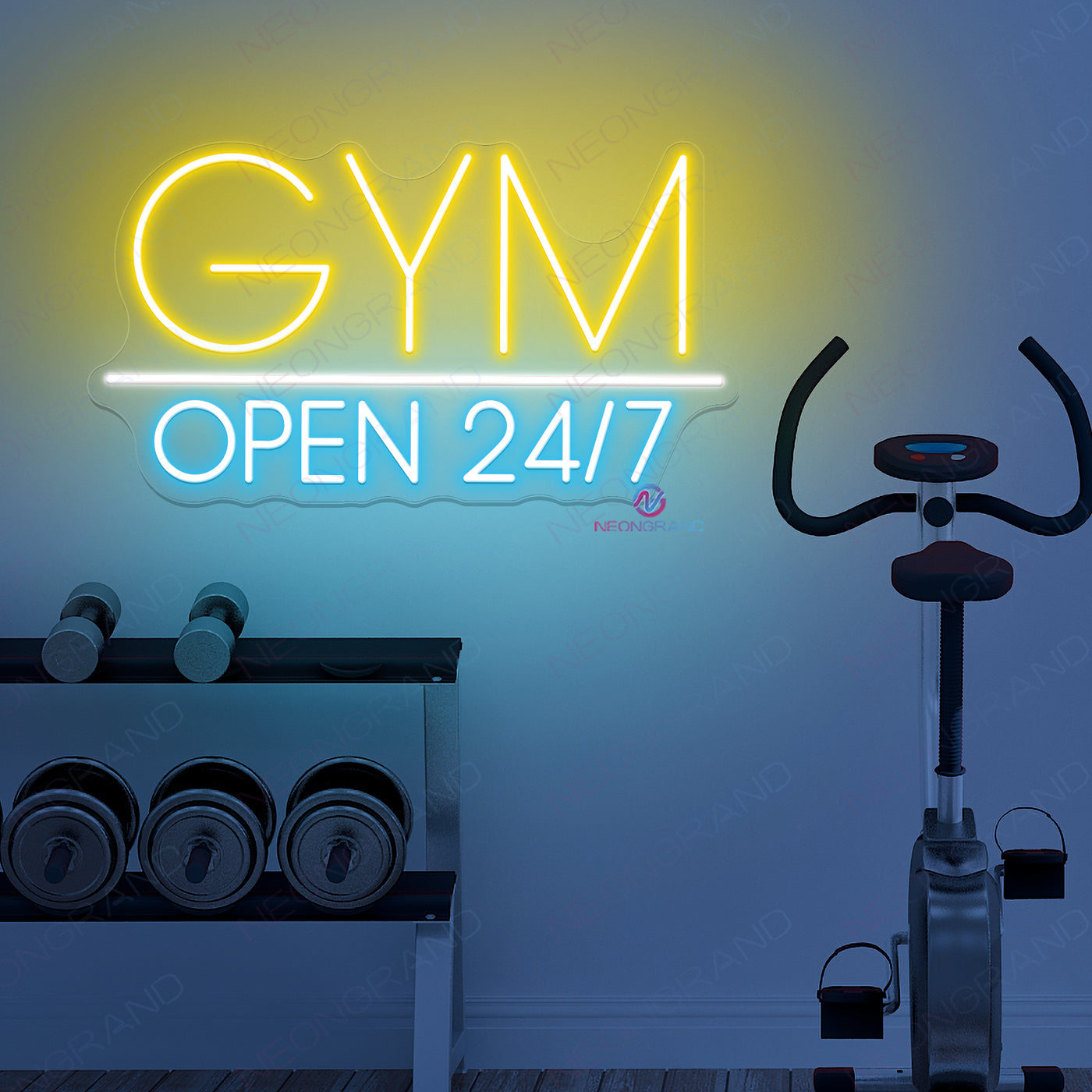 Gym Open 24/7 Neon Sign Fitness Led Light