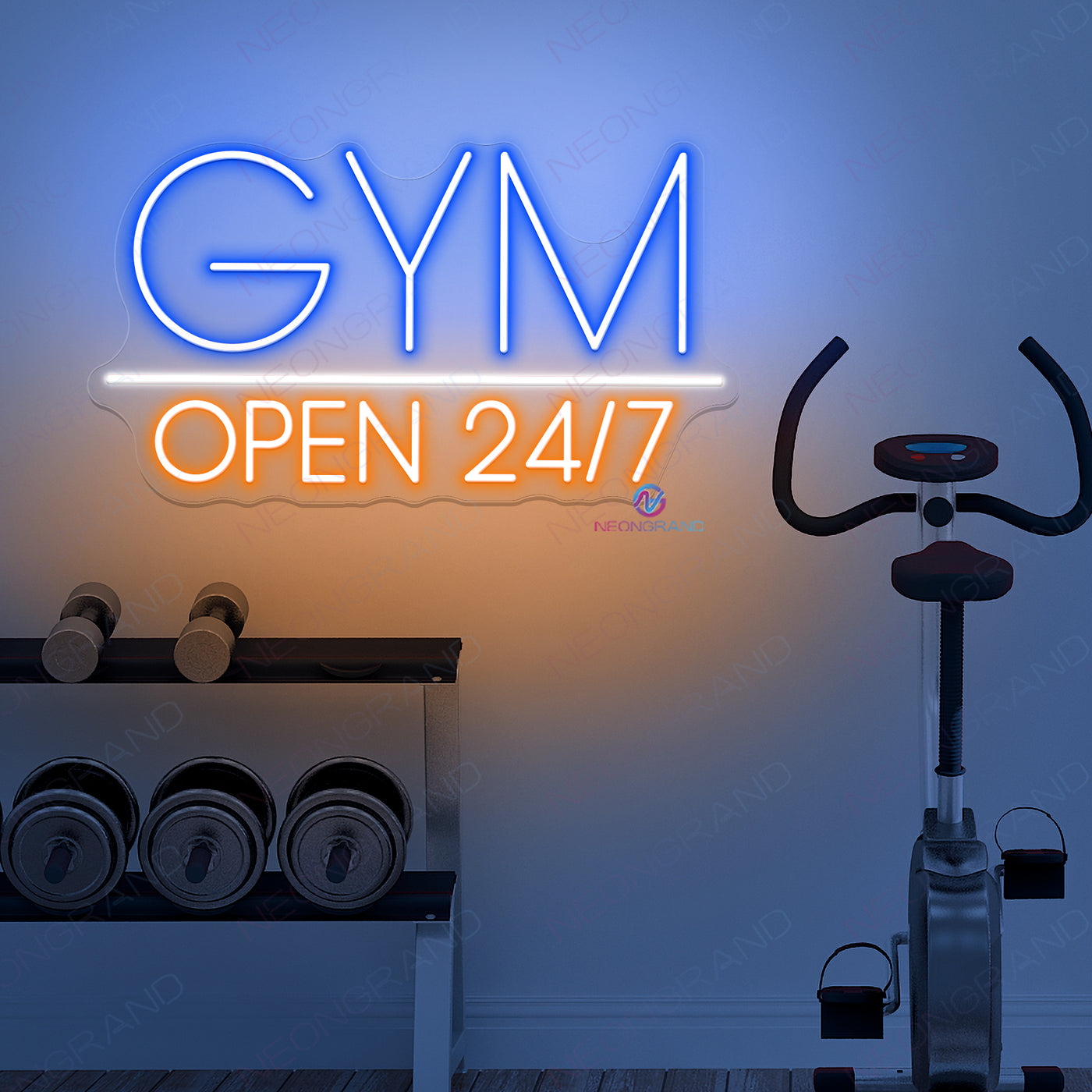 Gym Open 24/7 Neon Sign Fitness Led Light