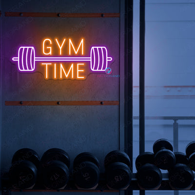 Gym Time Neon Sign Barbell Led Light