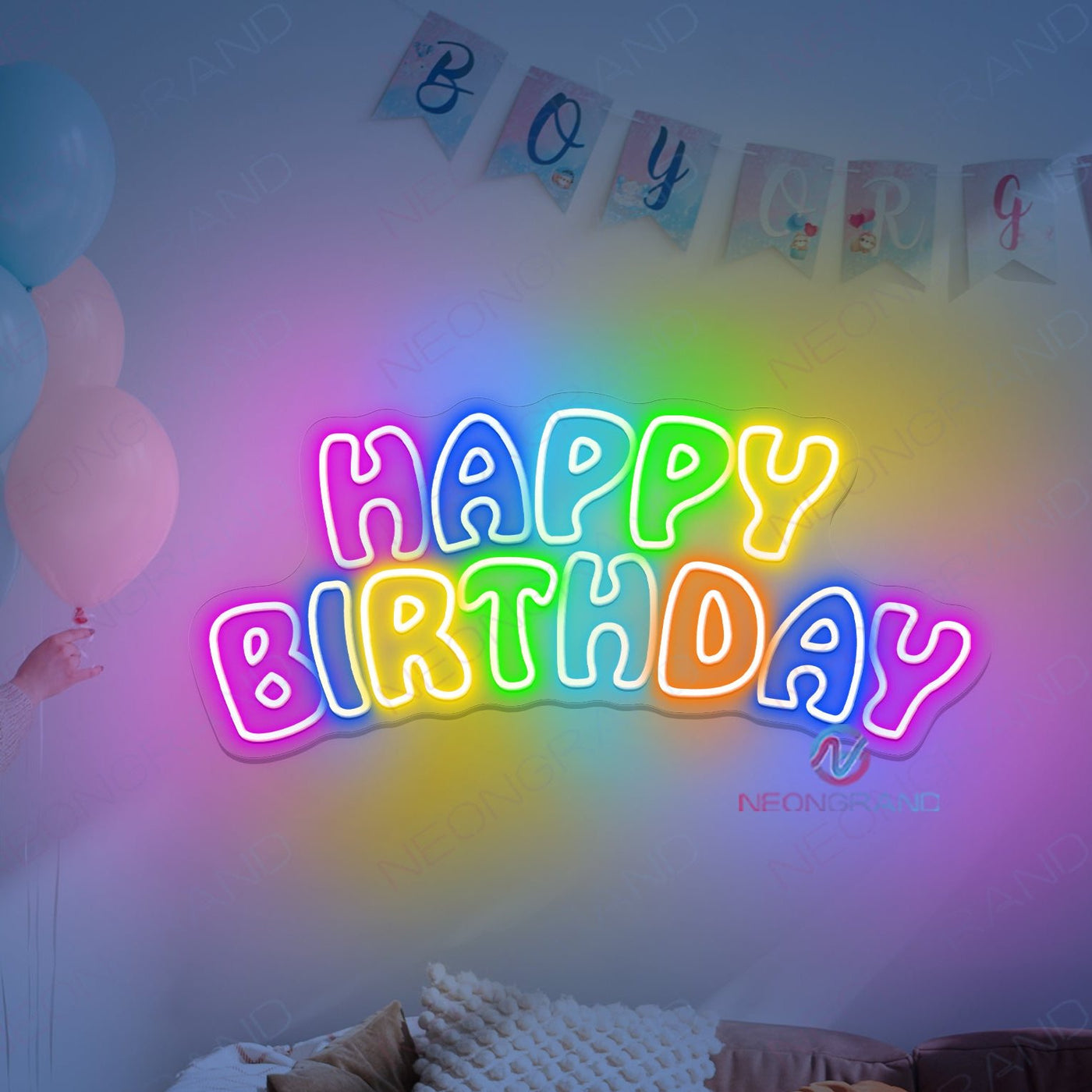 Happy Birthday Neon Sign Large Led Lights