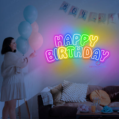 Happy Birthday Neon Sign Large Led Lights