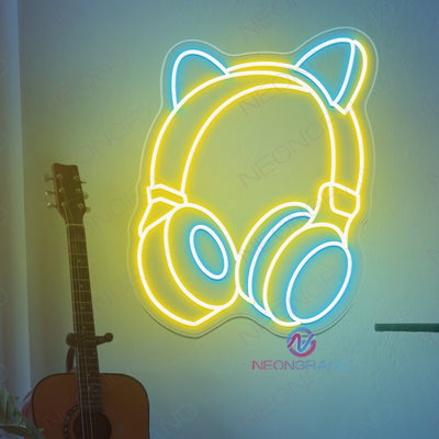 Headphone Music Neon Sign Game Room Led Light