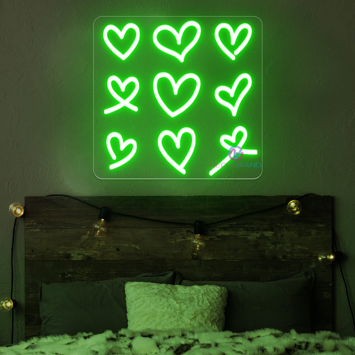 Heart Neon Sign Aesthetic Vintage Led Light