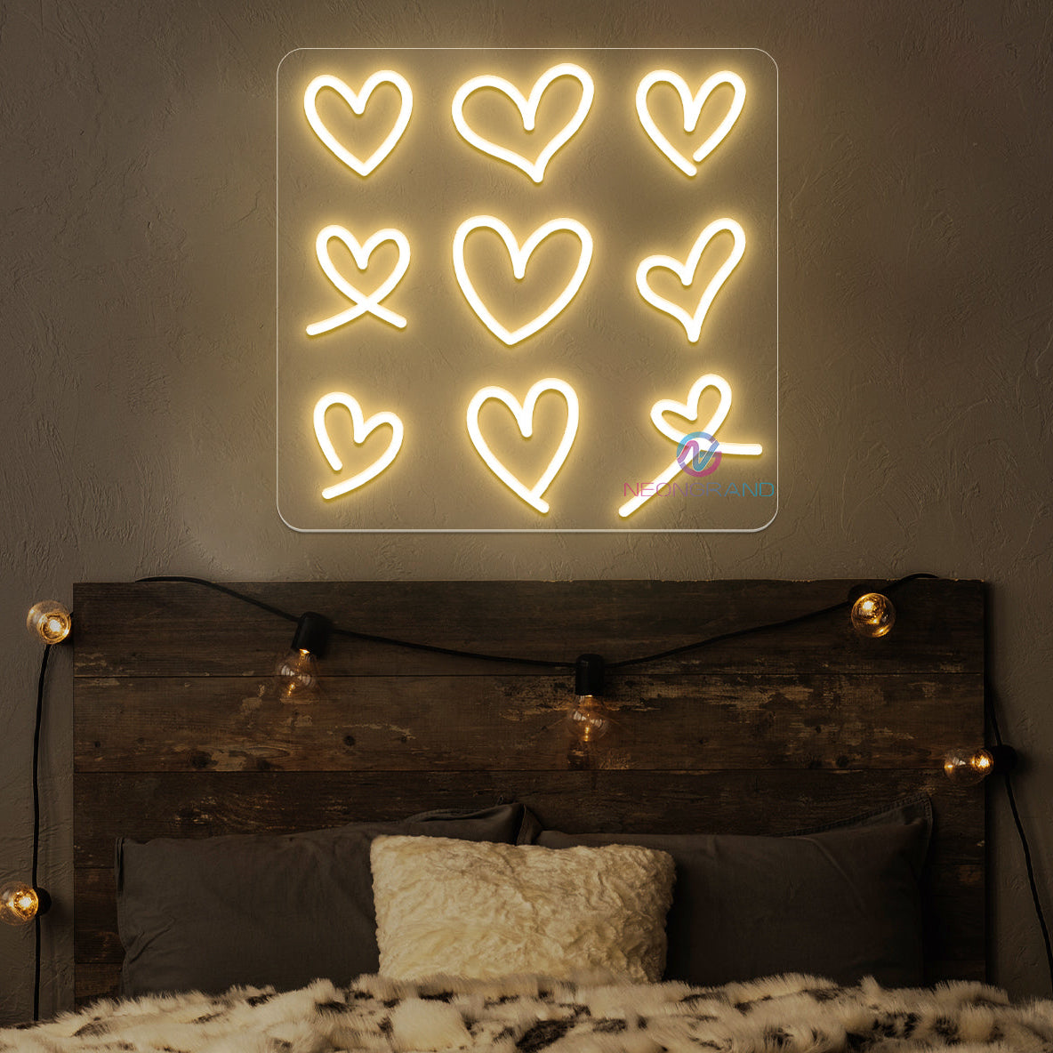 Heart Neon Sign Aesthetic Vintage Led Light