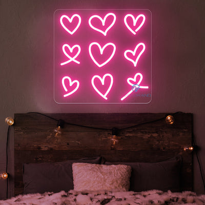 Heart Neon Sign Aesthetic Vintage Led Light