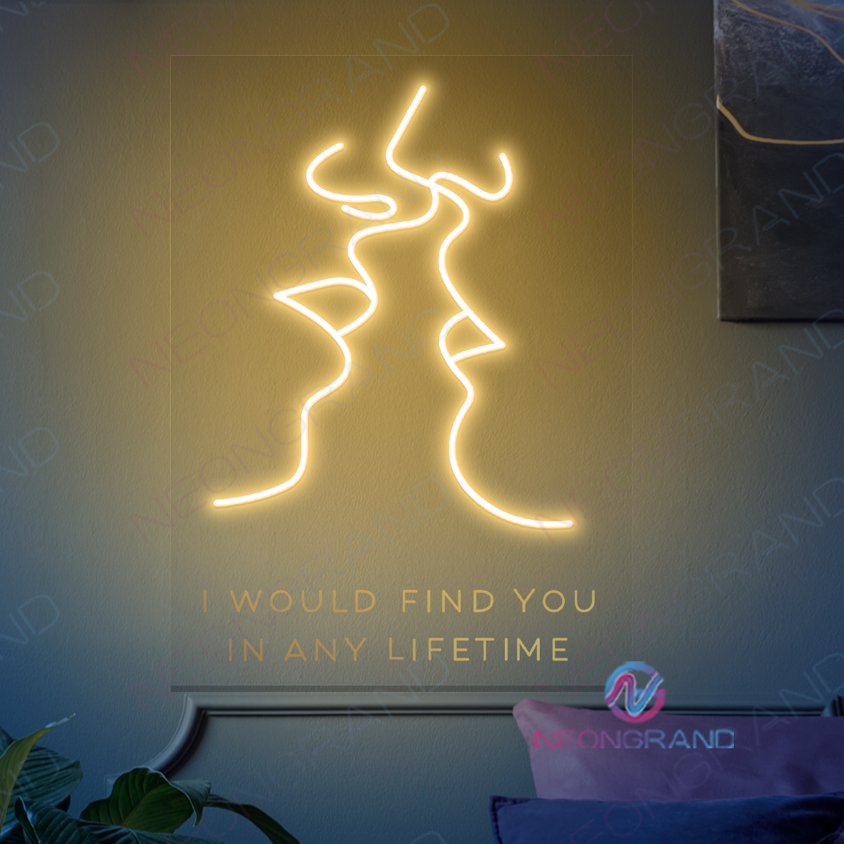 I Would Find You In Any Lifetime Neon Sign Acrylic Metal Led Light