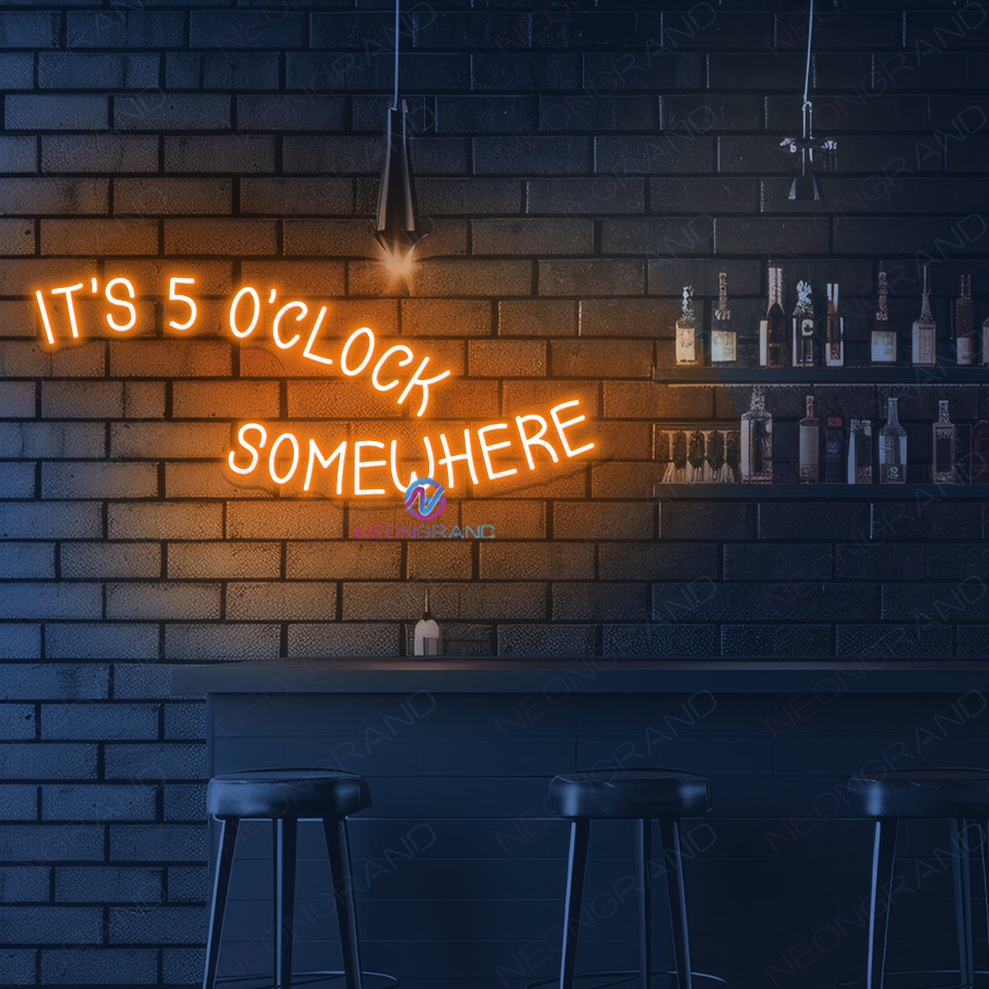 It's 5 O'clock Somewhere Neon Sign Bar Led Lights
