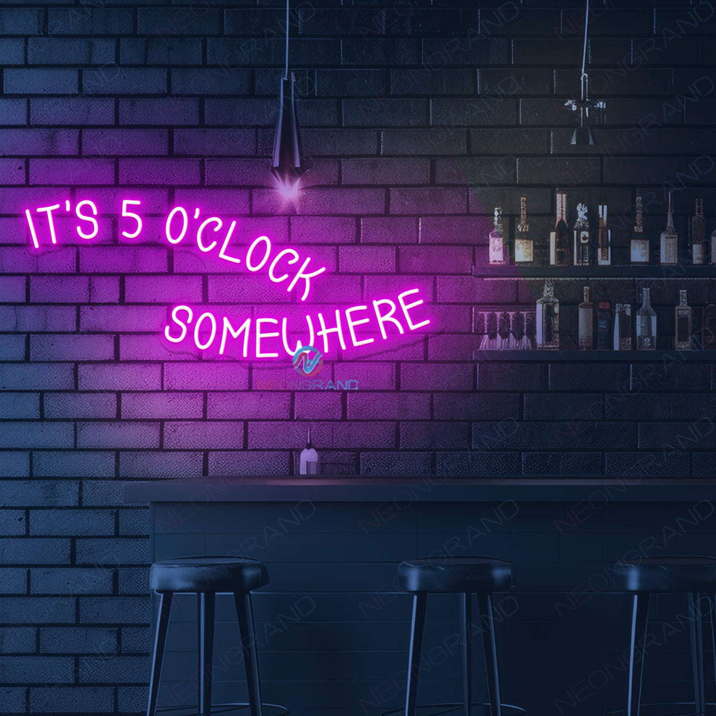 It's 5 O'clock Somewhere Neon Sign Bar Led Lights