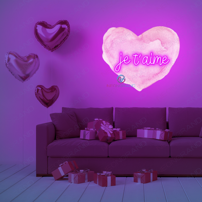 Je T'aime Neon Sign Love UV Printed Led Light