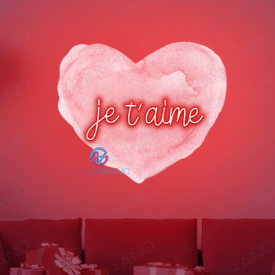 Je T'aime Neon Sign Love UV Printed Led Light