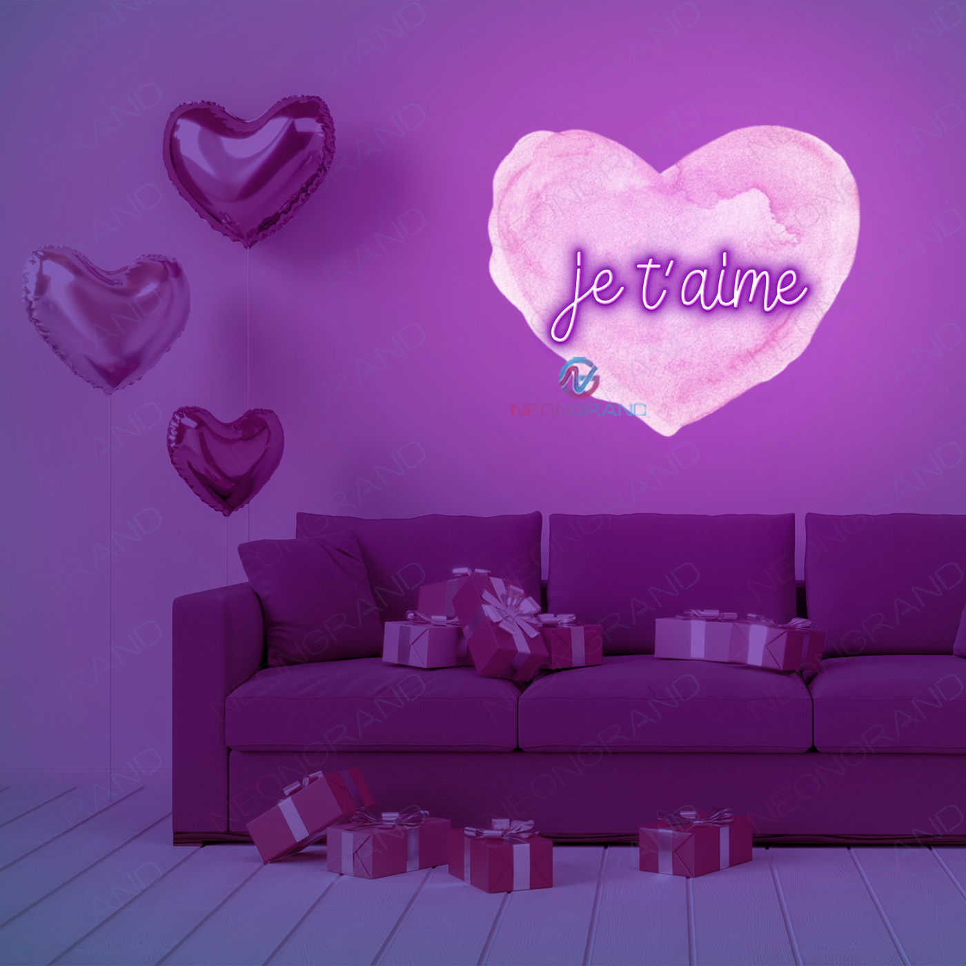 Je T'aime Neon Sign Love UV Printed Led Light