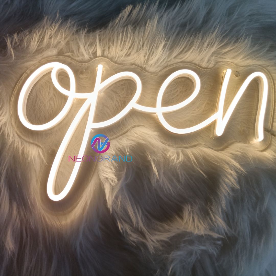 Vintage Neon Open Sign Storefront Led Light Super Bright Remote Included