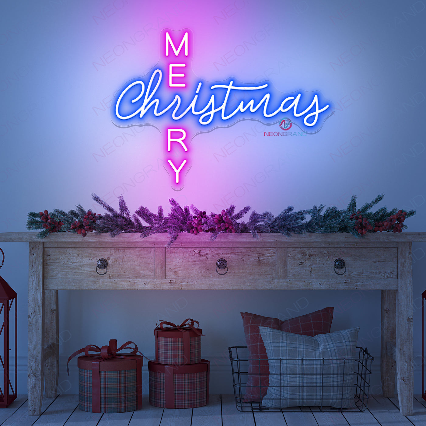 Merry Christmas Neon Sign Vintage LED Light