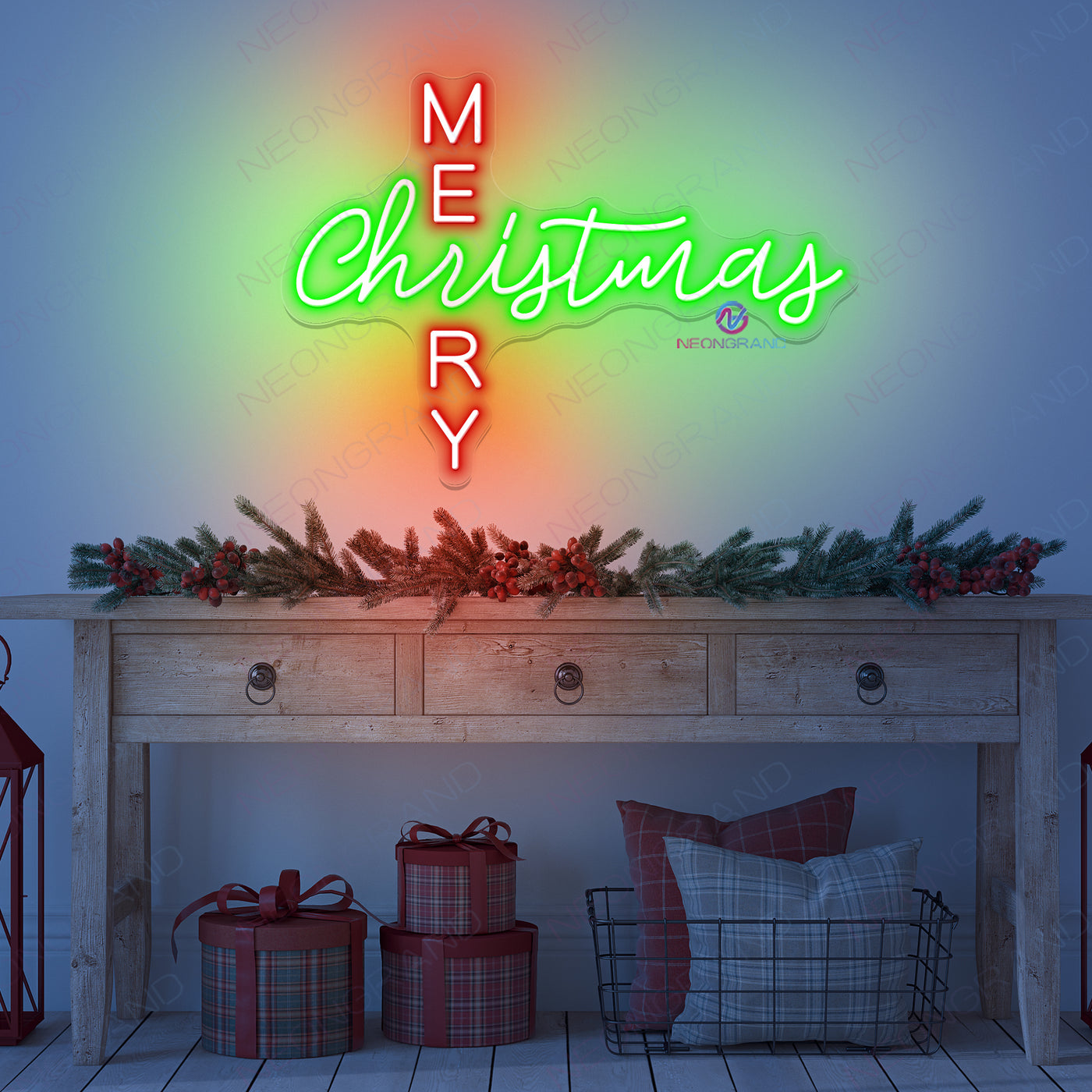 Merry Christmas Neon Sign Vintage LED Light