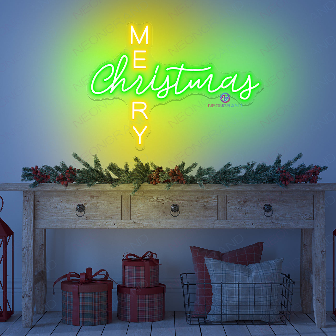 Merry Christmas Neon Sign Vintage LED Light