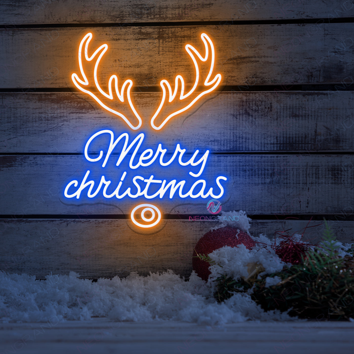 Merry Christmas Neon Sign Xmas Deer Led Light