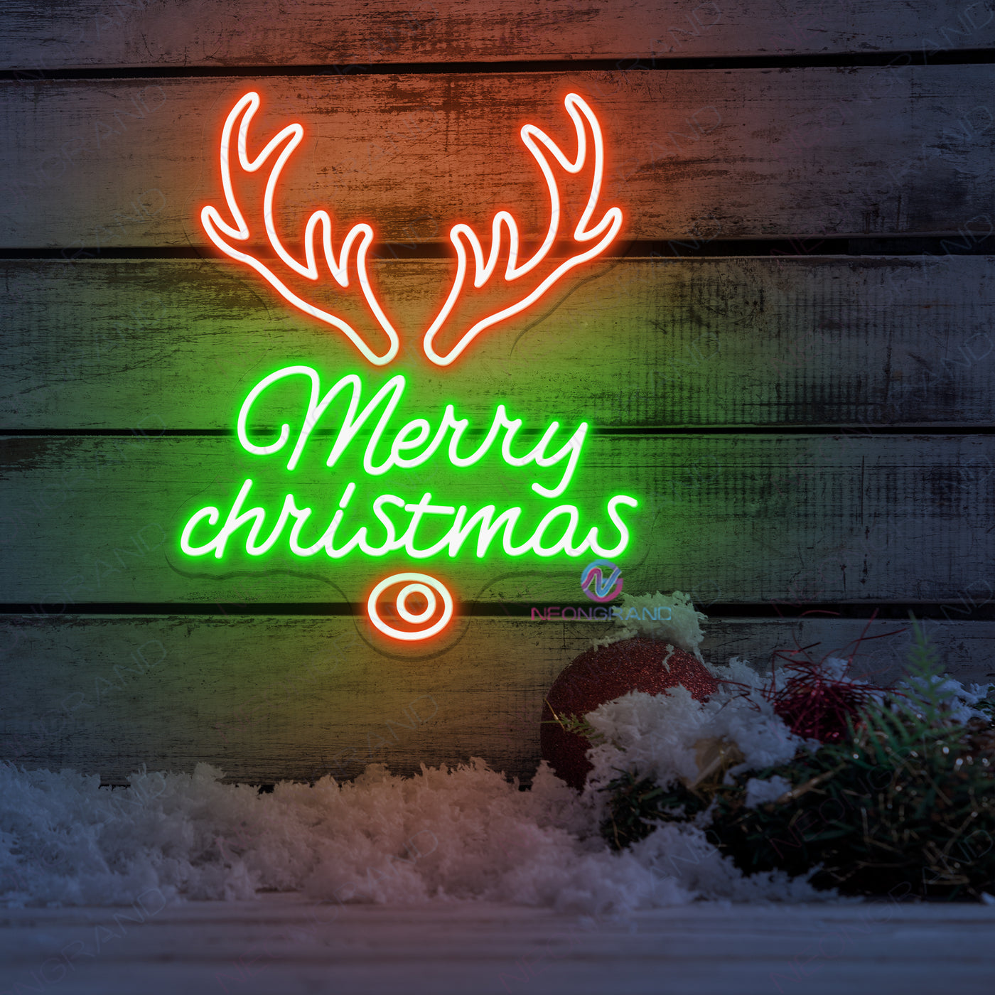 Merry Christmas Neon Sign Xmas Deer Led Light