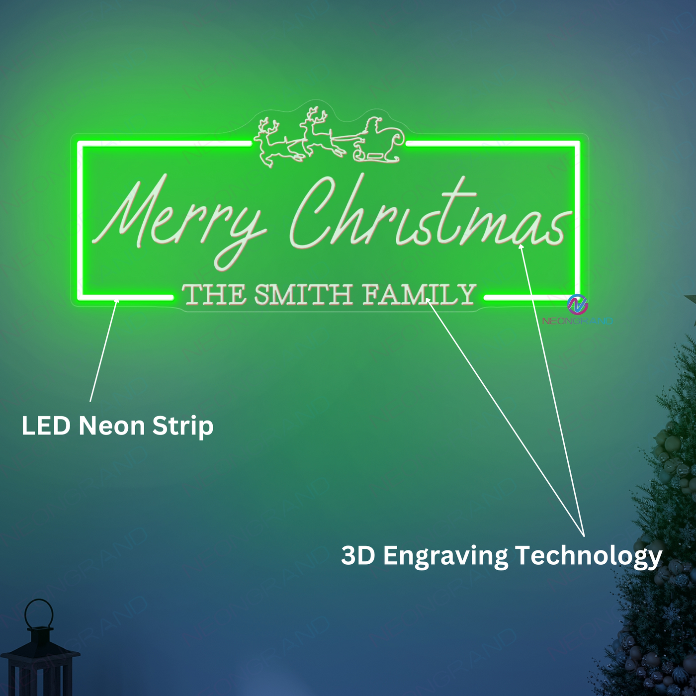 Merry Christmas Neon Sign Led Light For Noel