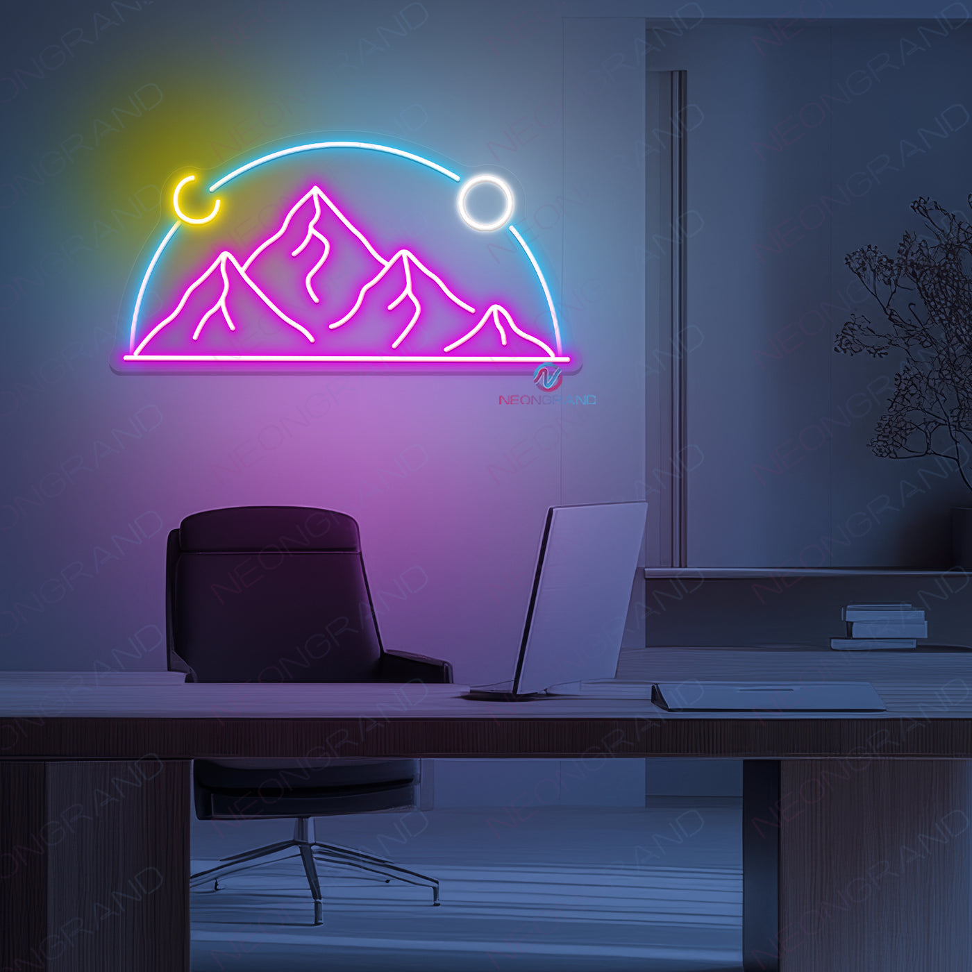 Neon Landscape Sign Large Led Light