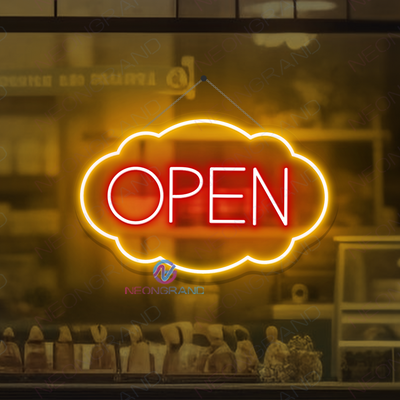 Neon Open Sign Vintage Storefront LED Light