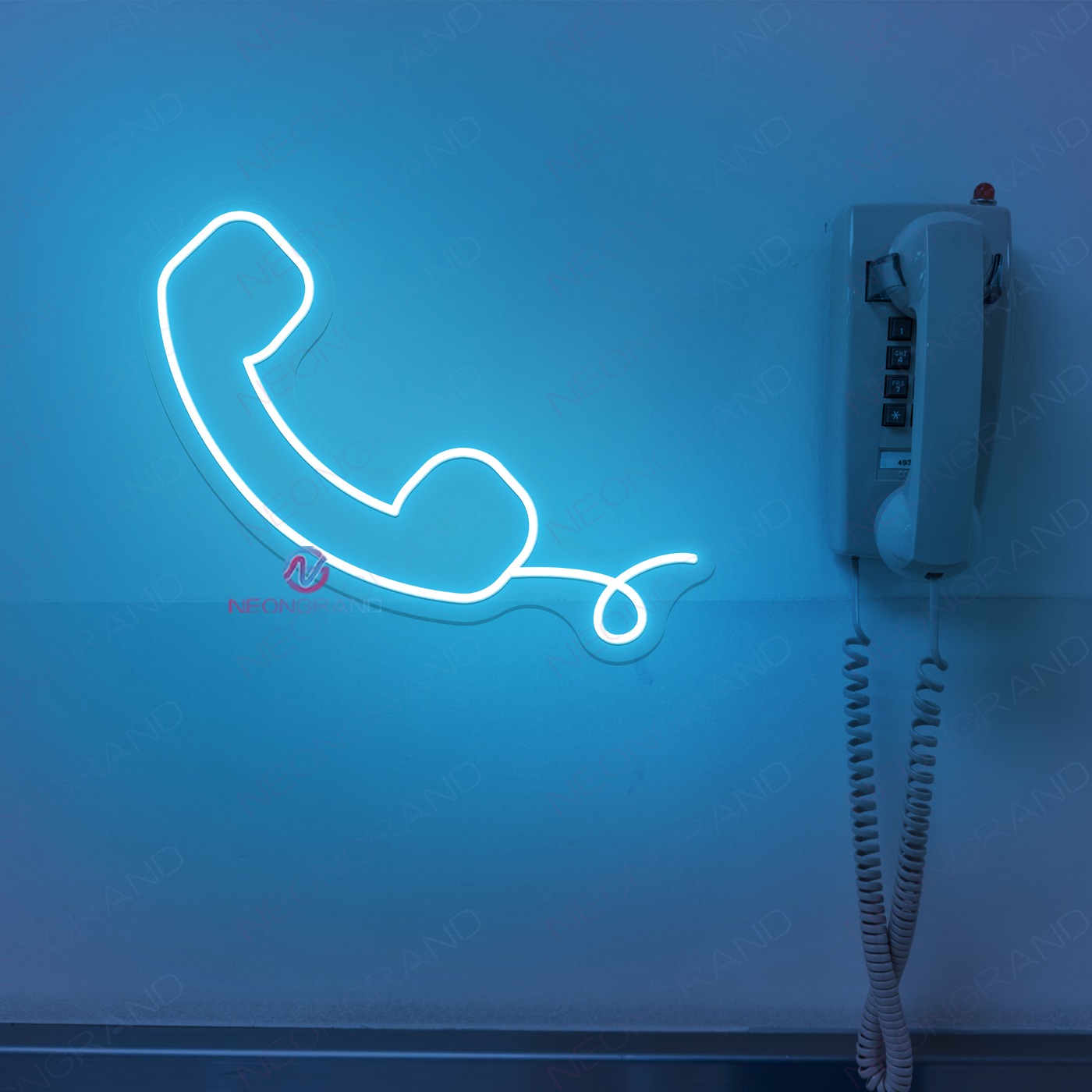 Neon Pink Phone Sign Girl Led Light