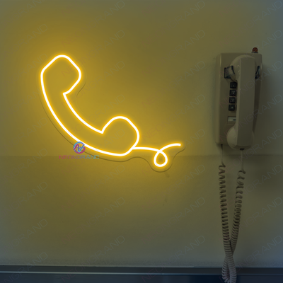 Neon Pink Phone Sign Girl Led Light