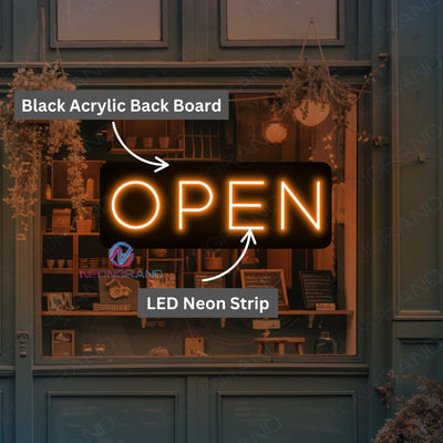 Neon Open Sign Basic Storefront LED Light