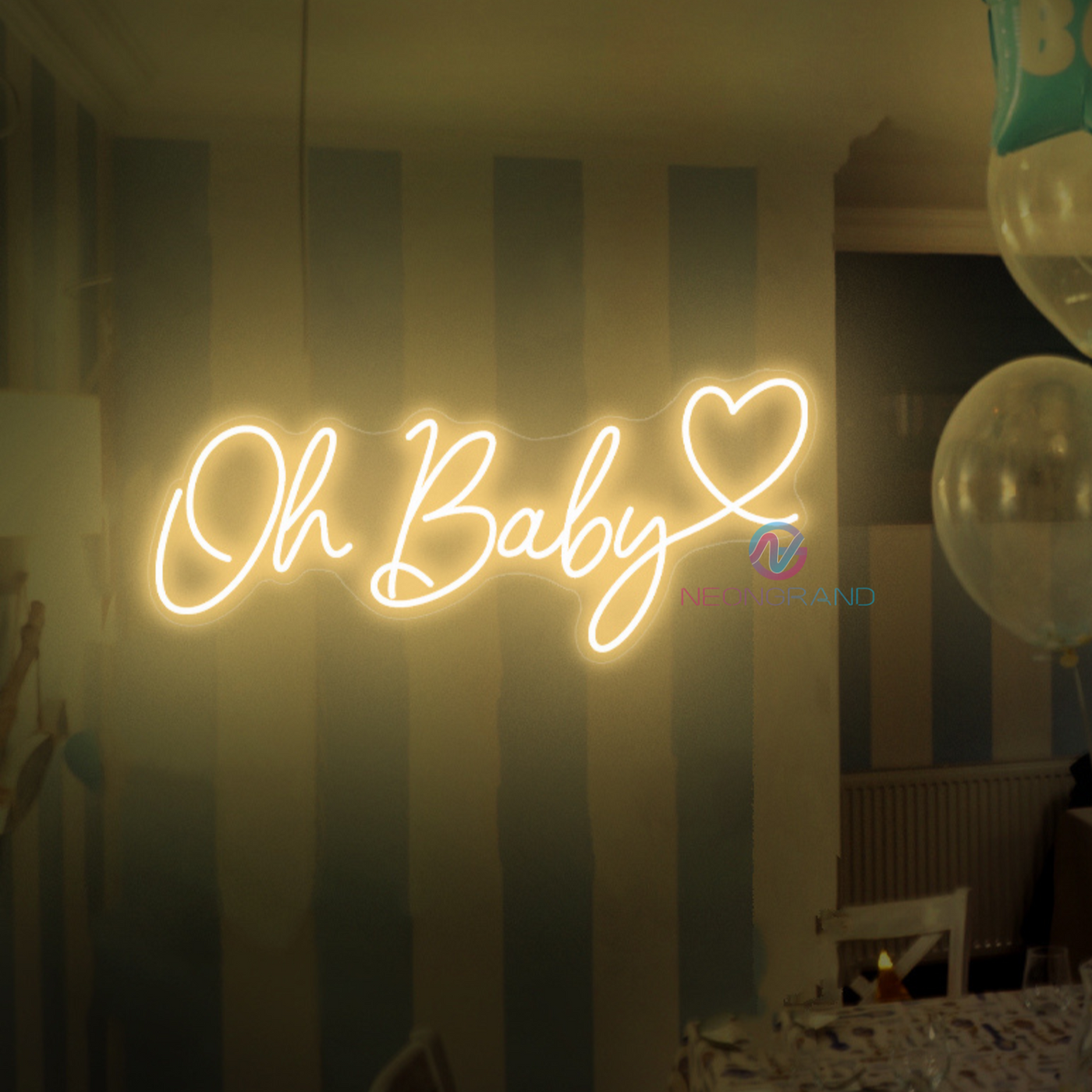 Oh Baby Neon Sign LED Light For Party