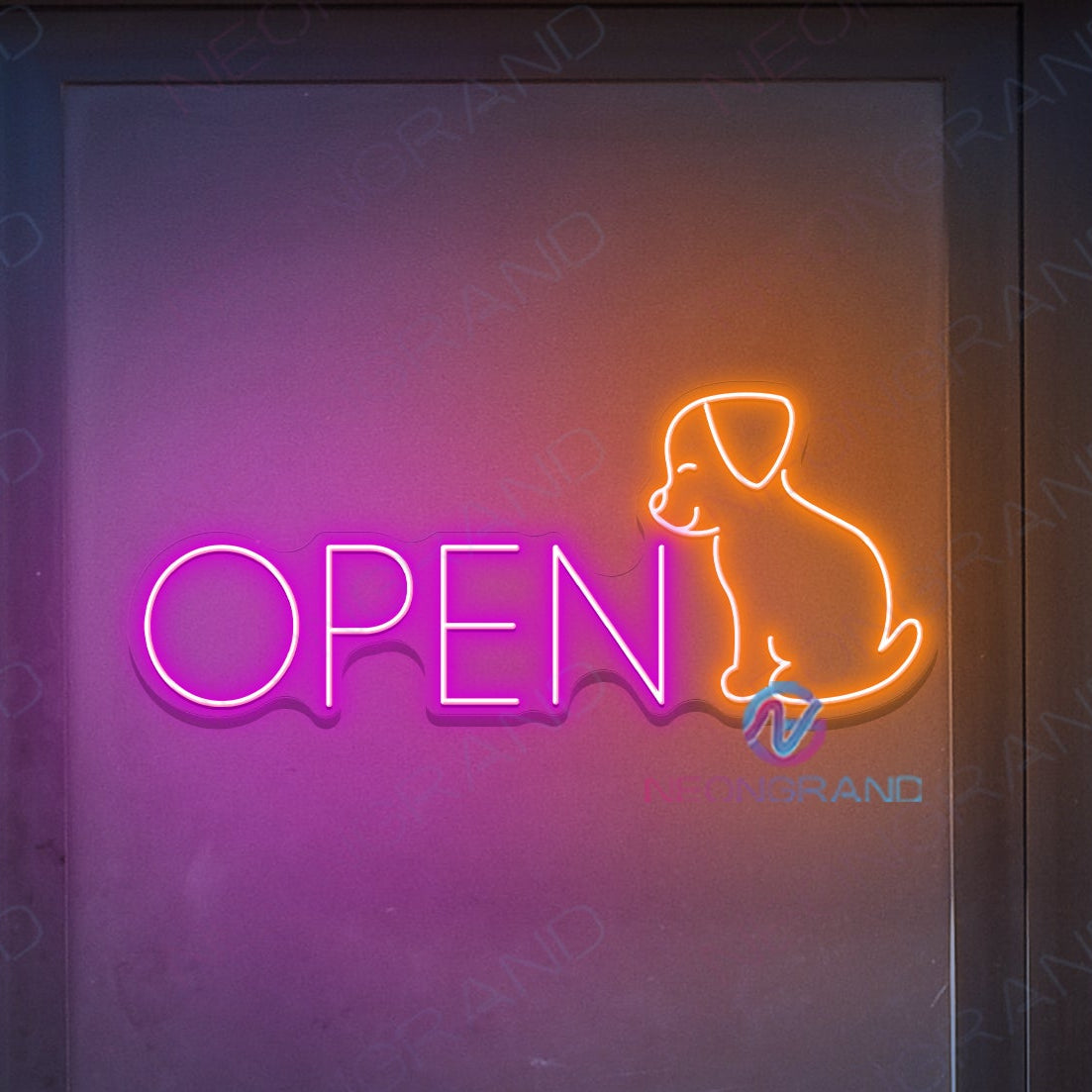 Pet Open Neon Sign Storefront Business LED Light