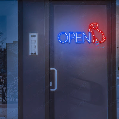 Pet Open Neon Sign Storefront Business LED Light