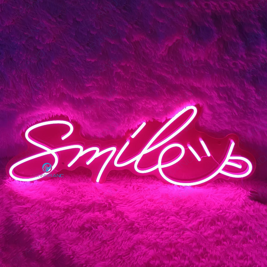 Smile Neon Sign Smiley Face Led Light - NeonGrand