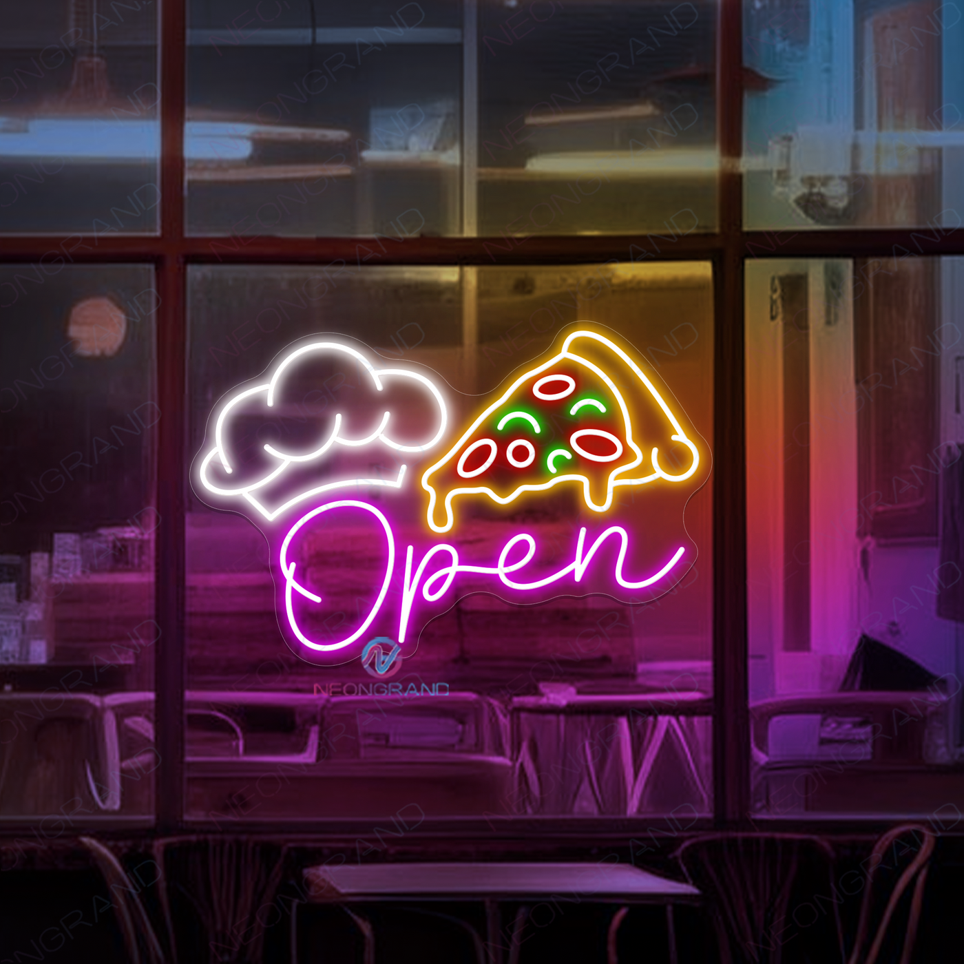 Pizza Open Neon Sign Restaurant Led Light