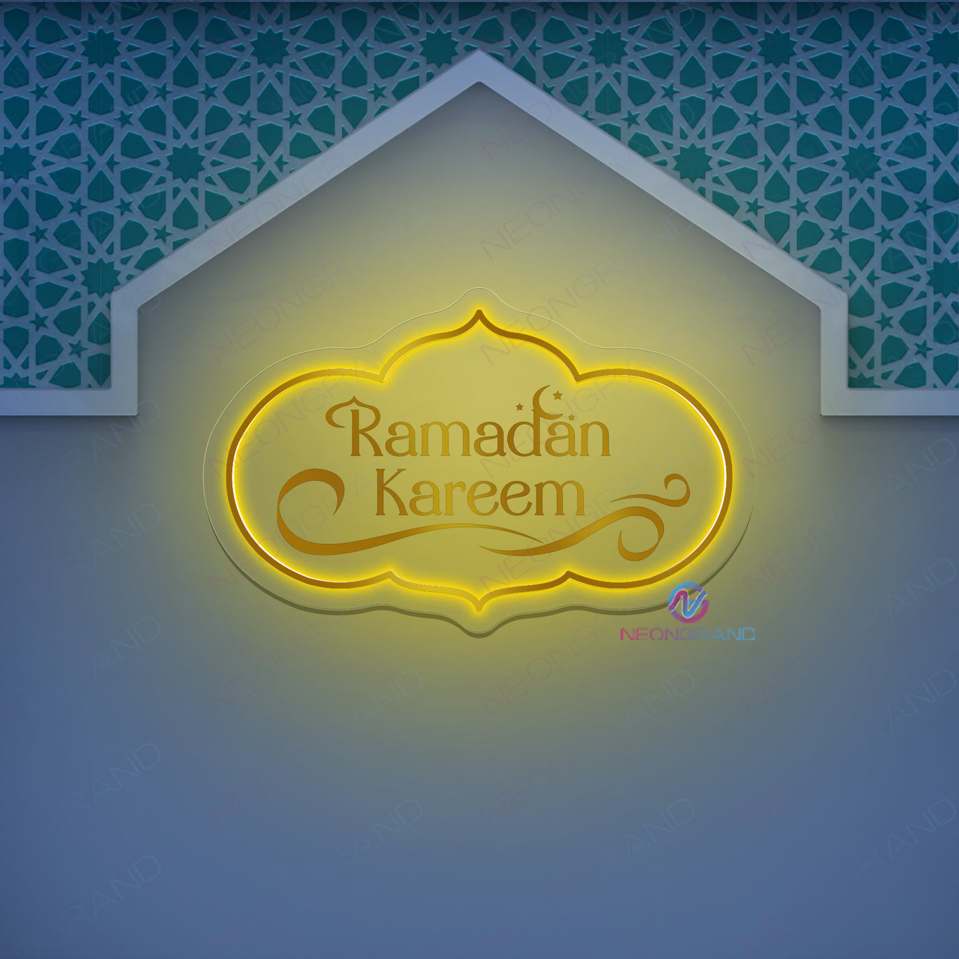 Ramadan Kareem Neon Sign Metal Backlit LED Light