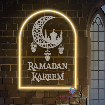 Ramadan Neon Sign 3D Engraved LED Light