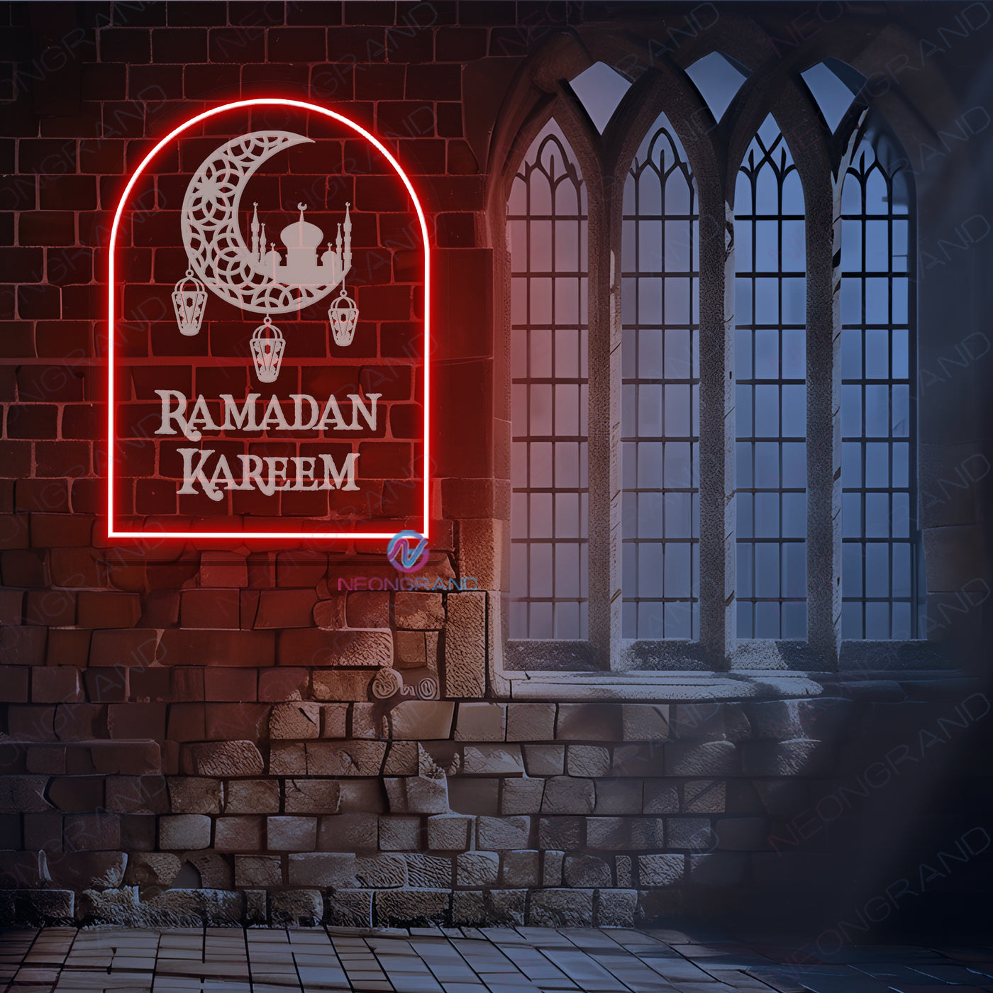 Ramadan Neon Sign 3D Engraved LED Light