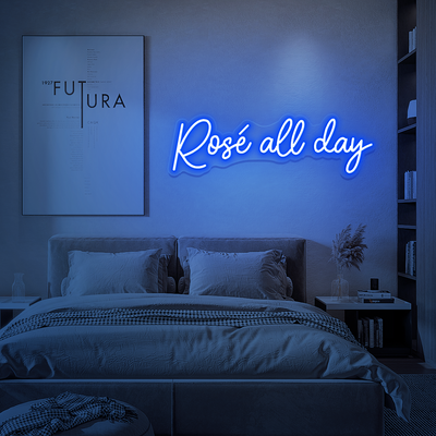 Large Super Bright Rose All Day Neon Sign Led Light Remote Included