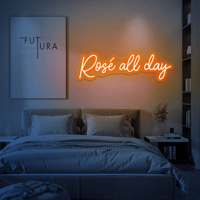 Large Super Bright Rose All Day Neon Sign Led Light Remote Included