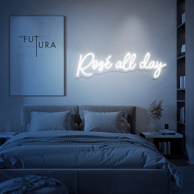 Large Super Bright Rose All Day Neon Sign Led Light Remote Included