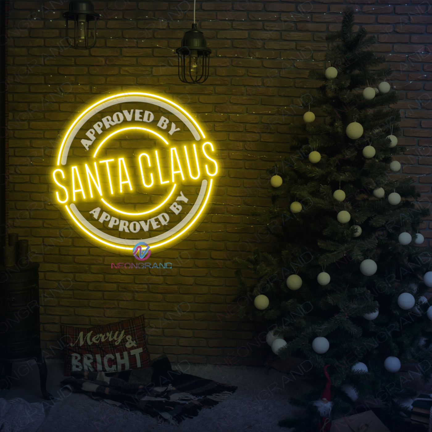 Santa Claus Neon Sign 3D Engraved Christmas Business Led Light