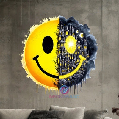 Smiley Artwork Neon Sign Cool Led Light