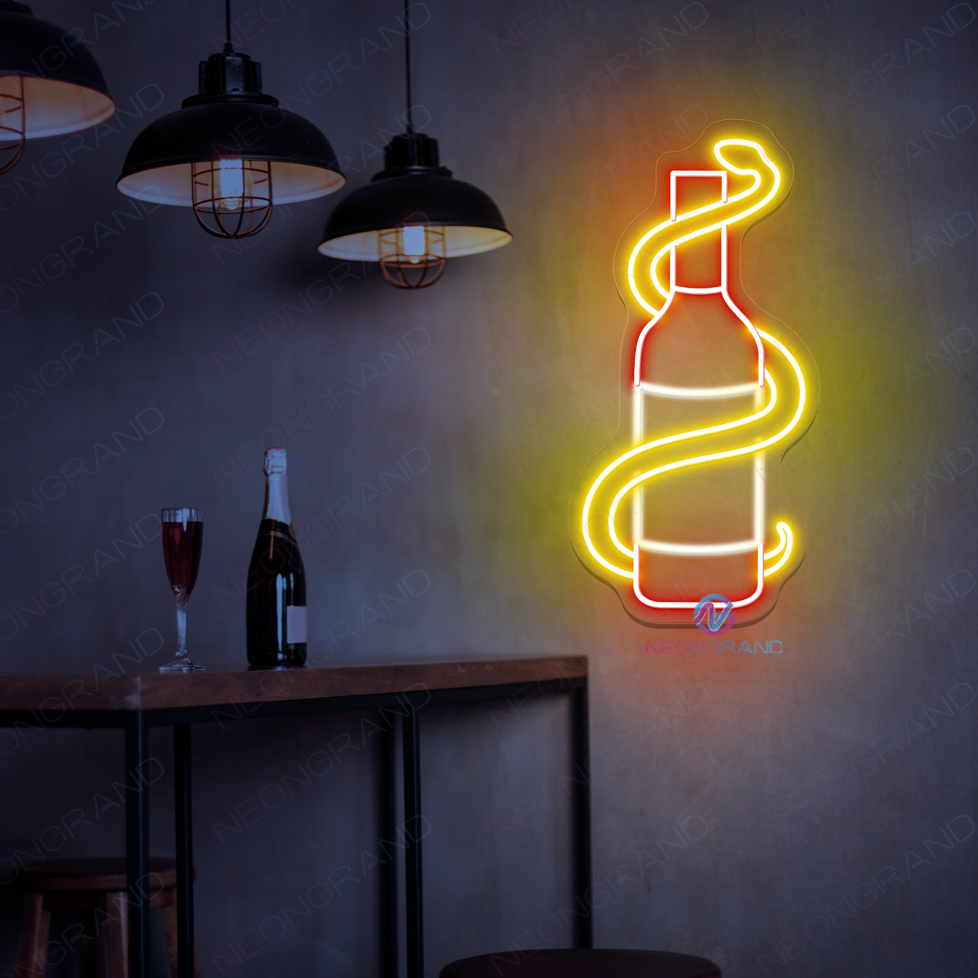 Snake Neon Sign Wine Bar Led Light